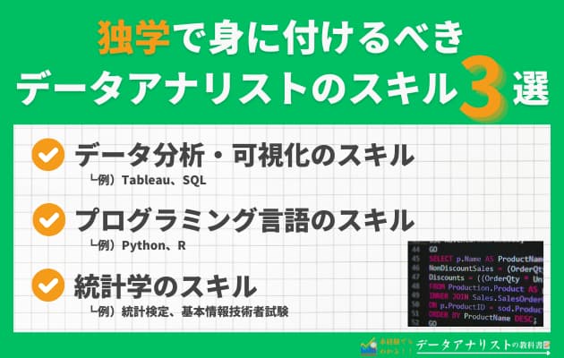 【体験談】独学で未経験からデータアナリストを目指すための勉強方法を解説