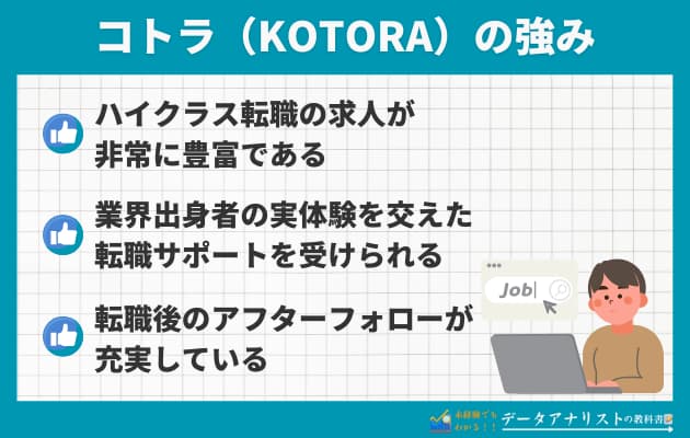 【評判・転職口コミ】コトラ（KOTORA）のサービスの特徴やメリットを丁寧に解説！
